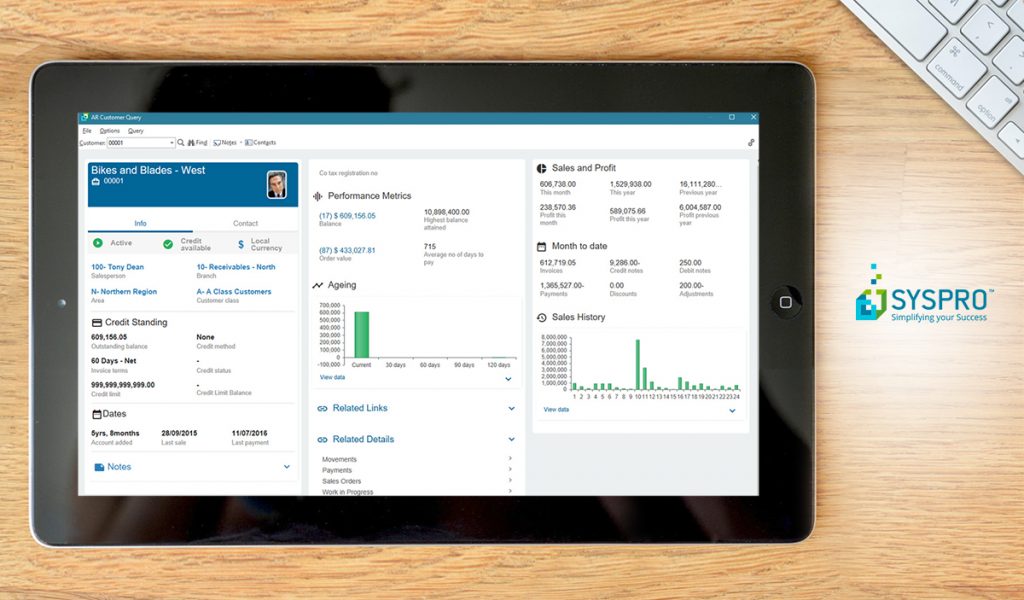 SYSPRO software interface screenshot