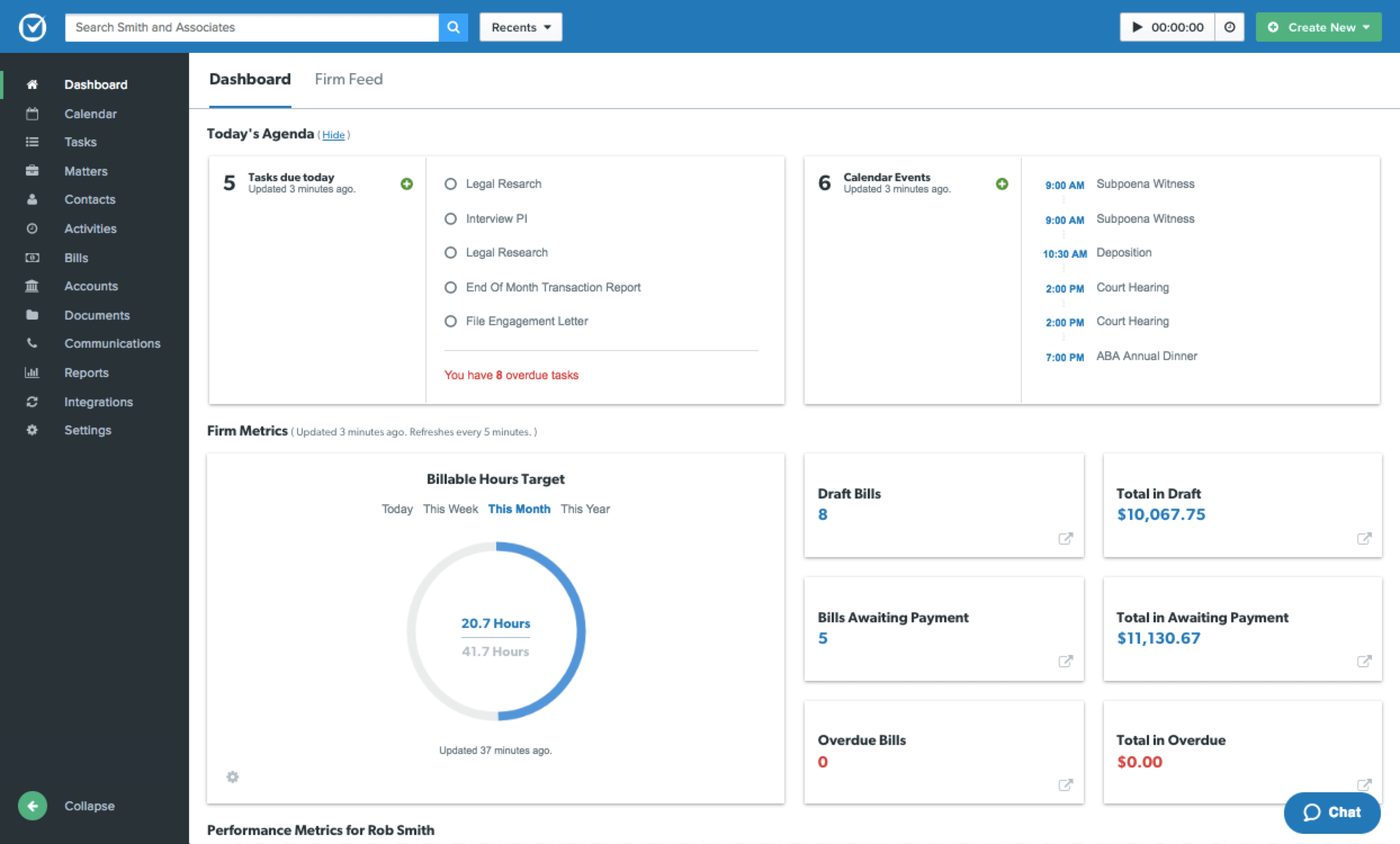 Clio software interface screenshot