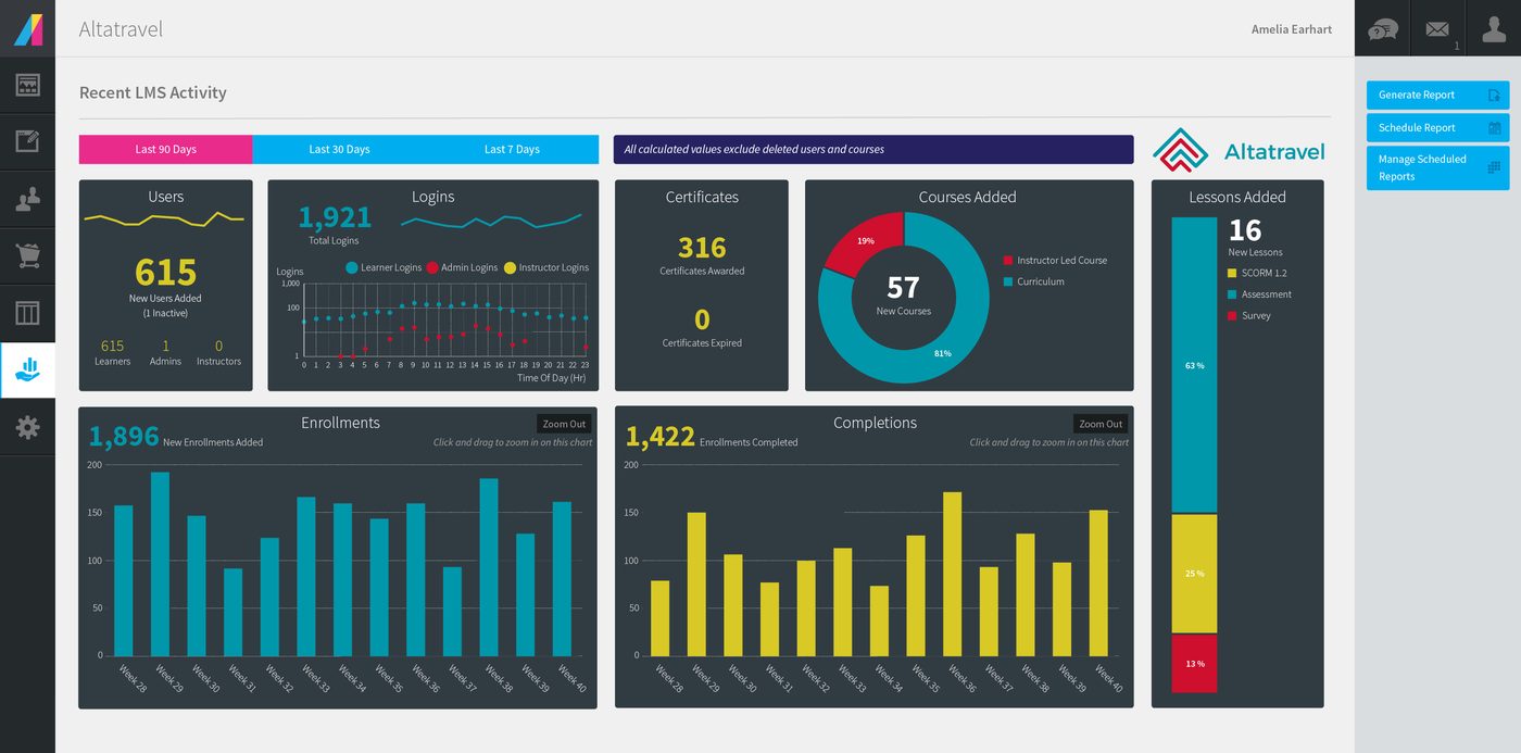 Absorb LMS software interface screenshot