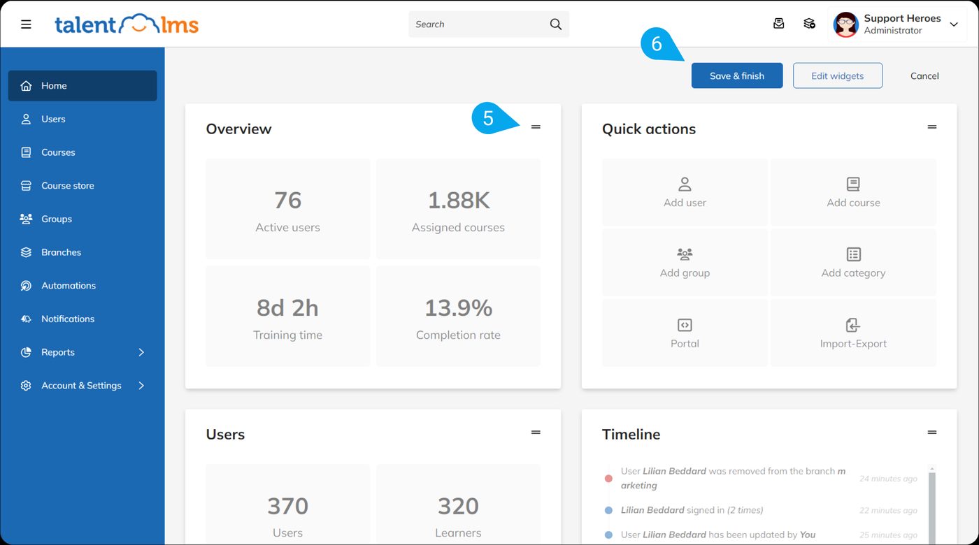 TalentLMS software interface screenshot