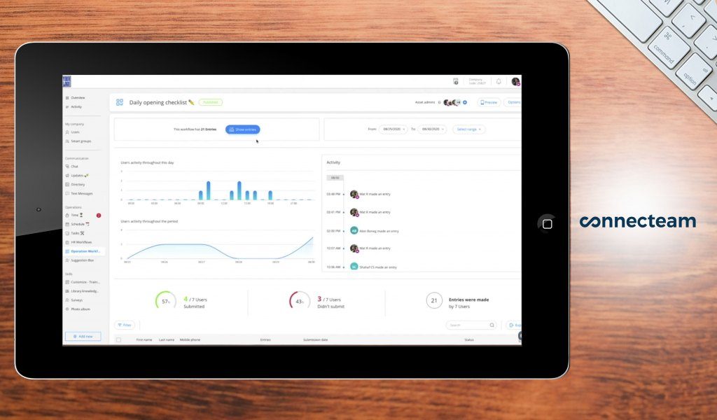 Connecteam software interface screenshot