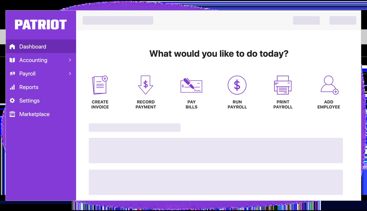 Patriot Software software interface screenshot