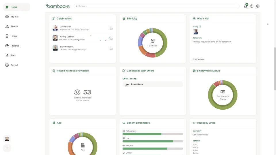 BambooHR software interface screenshot